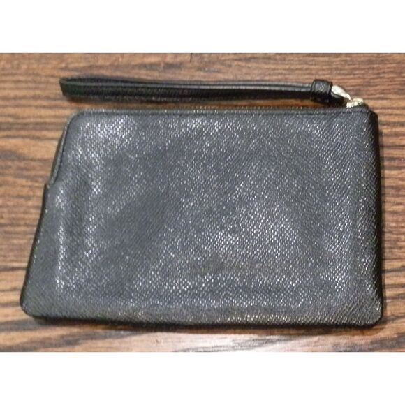 Coach Black Leather Small Zip Wristlet - Picture 2 of 2
